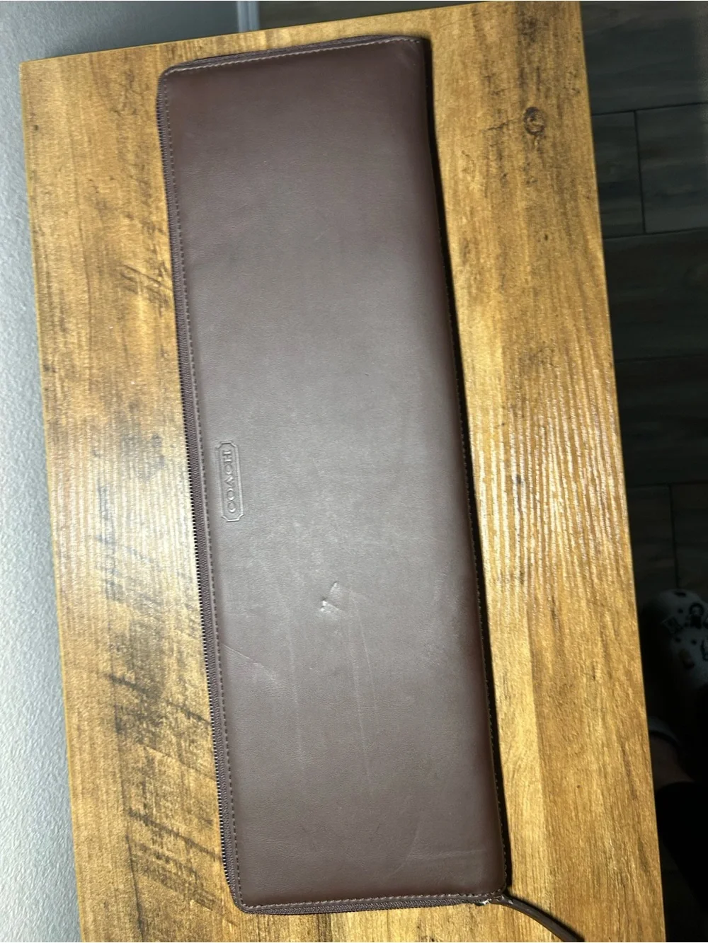 Coach leather laptop